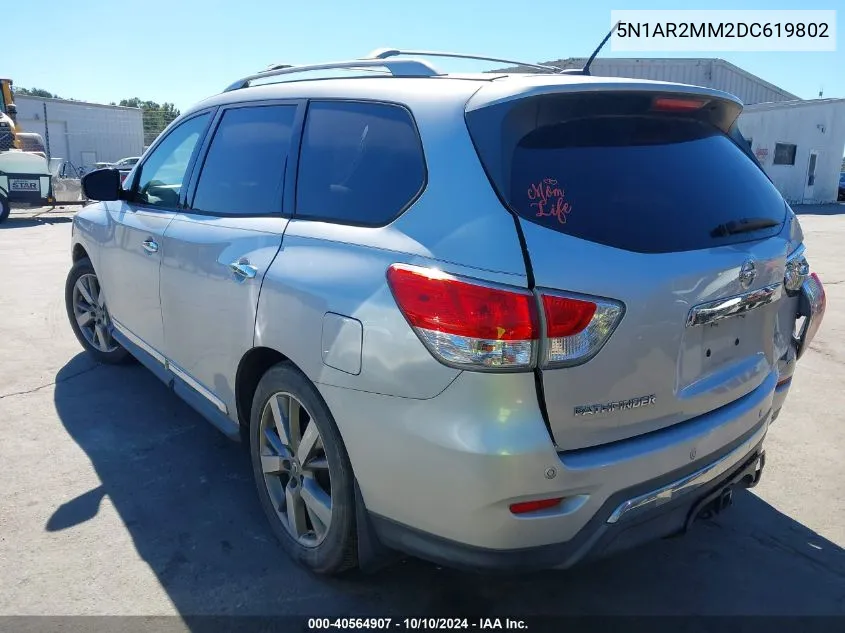 2013 Nissan Pathfinder Platinum VIN: 5N1AR2MM2DC619802 Lot: 40564907