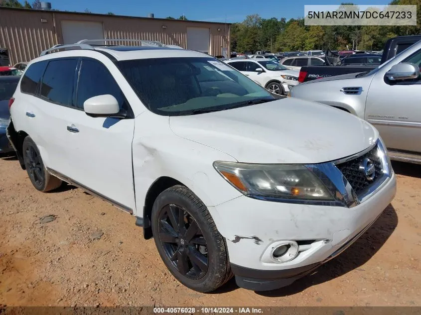 2013 Nissan Pathfinder S/Sv/Sl/Platinum VIN: 5N1AR2MN7DC647233 Lot: 40576028