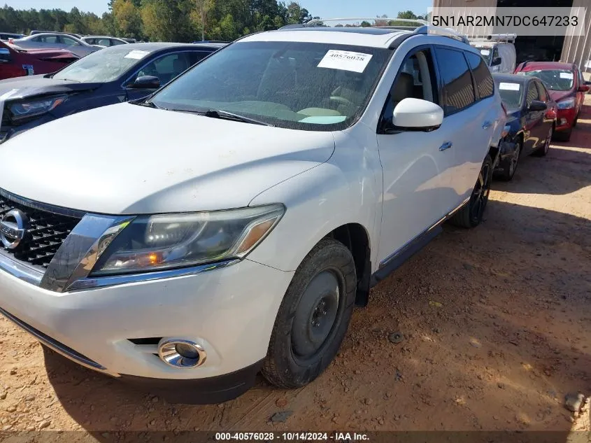 2013 Nissan Pathfinder S/Sv/Sl/Platinum VIN: 5N1AR2MN7DC647233 Lot: 40576028