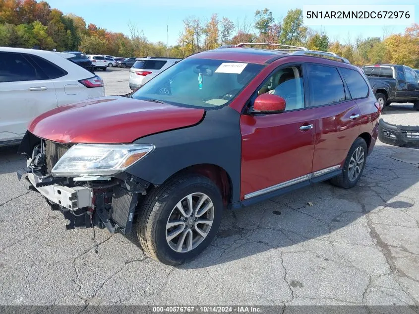 2013 Nissan Pathfinder S/Sv/Sl/Platinum VIN: 5N1AR2MN2DC672976 Lot: 40576767