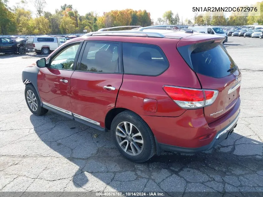 2013 Nissan Pathfinder S/Sv/Sl/Platinum VIN: 5N1AR2MN2DC672976 Lot: 40576767