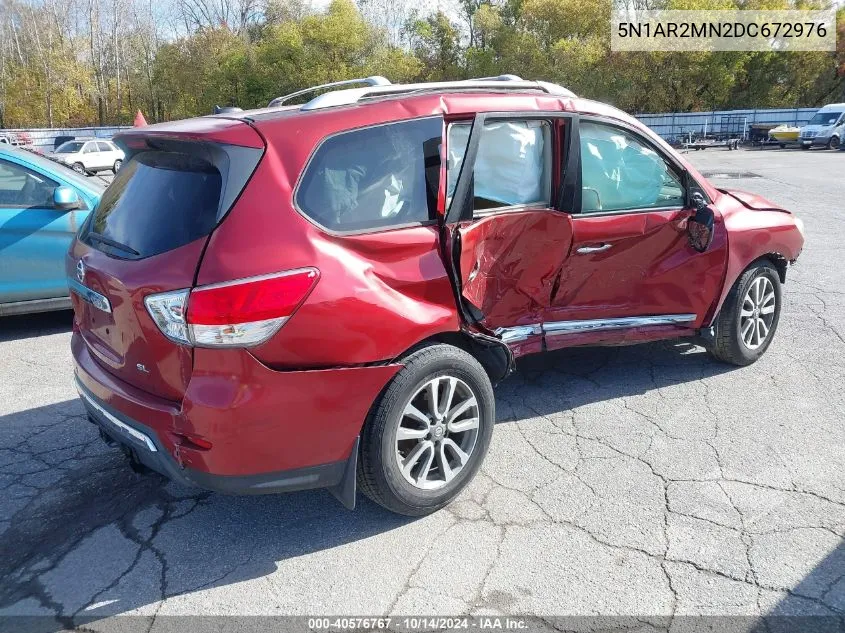 2013 Nissan Pathfinder S/Sv/Sl/Platinum VIN: 5N1AR2MN2DC672976 Lot: 40576767