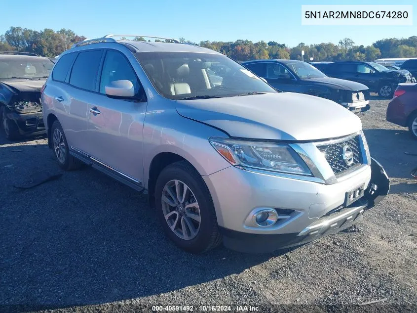 2013 Nissan Pathfinder Sl VIN: 5N1AR2MN8DC674280 Lot: 40591492