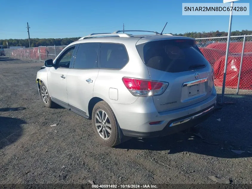 2013 Nissan Pathfinder Sl VIN: 5N1AR2MN8DC674280 Lot: 40591492