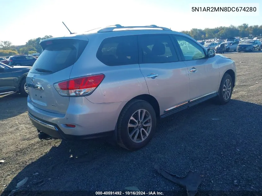 2013 Nissan Pathfinder Sl VIN: 5N1AR2MN8DC674280 Lot: 40591492