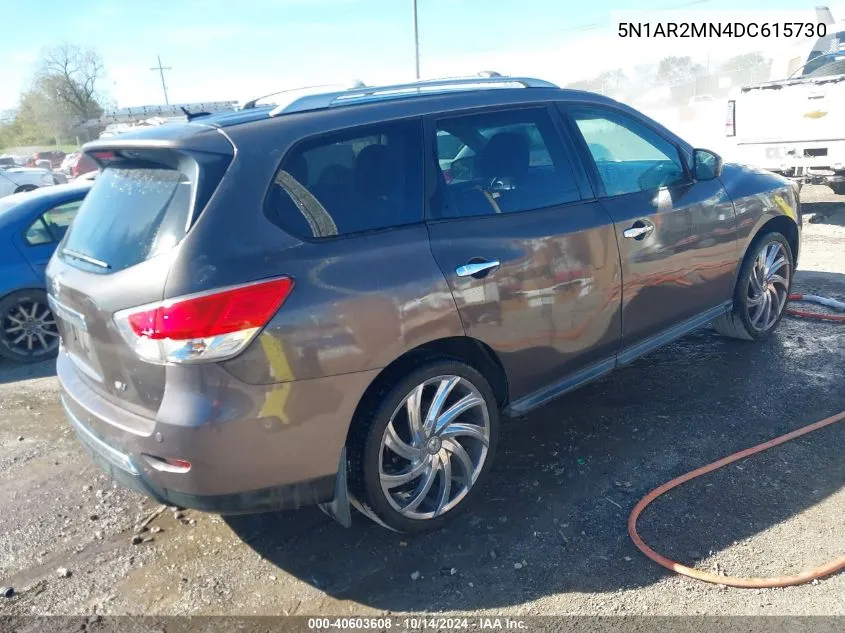 2013 Nissan Pathfinder Sv VIN: 5N1AR2MN4DC615730 Lot: 40603608