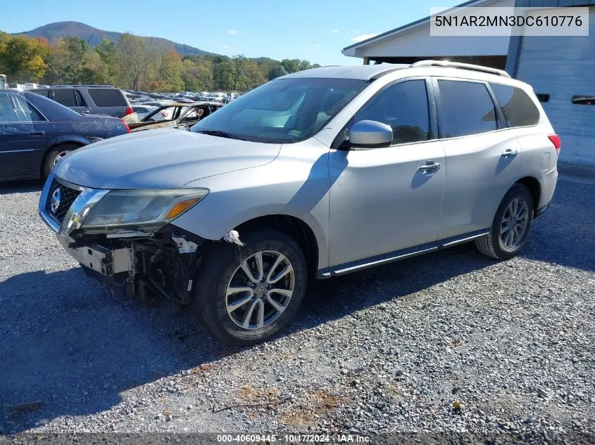 2013 Nissan Pathfinder Sv VIN: 5N1AR2MN3DC610776 Lot: 40609445