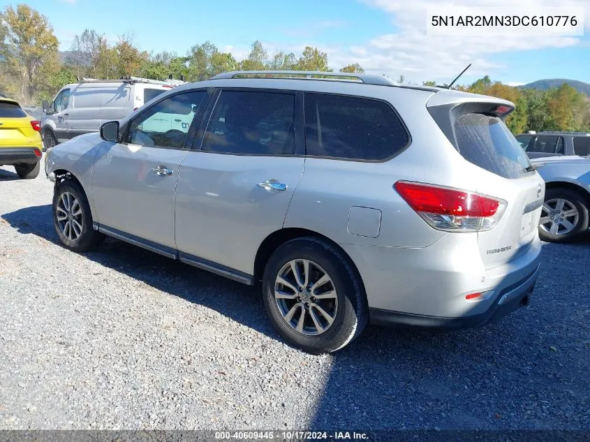 2013 Nissan Pathfinder Sv VIN: 5N1AR2MN3DC610776 Lot: 40609445