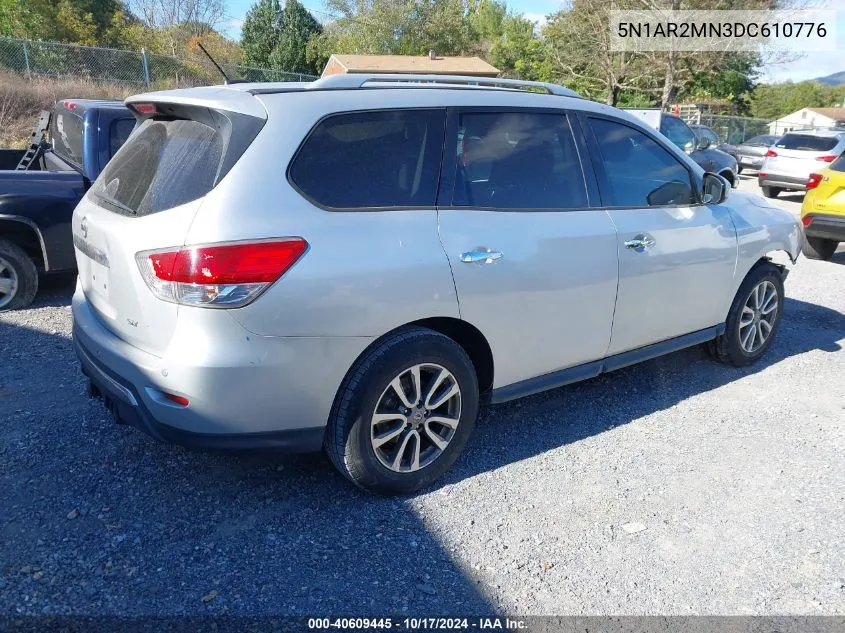 2013 Nissan Pathfinder Sv VIN: 5N1AR2MN3DC610776 Lot: 40609445