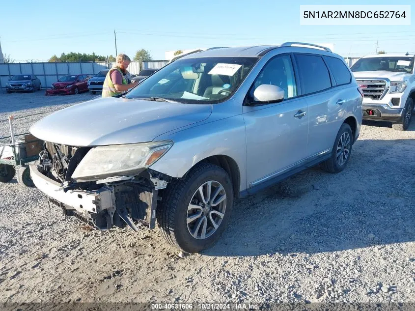 2013 Nissan Pathfinder Sl VIN: 5N1AR2MN8DC652764 Lot: 40631606