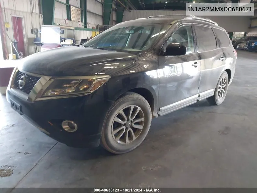 2013 Nissan Pathfinder Sl VIN: 5N1AR2MMXDC680671 Lot: 40633123