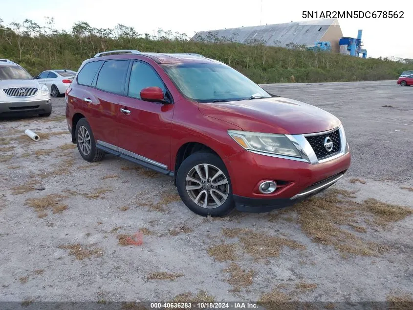 2013 Nissan Pathfinder Sl VIN: 5N1AR2MN5DC678562 Lot: 40636283