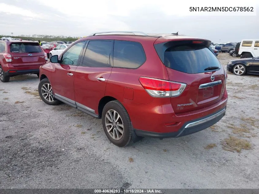 2013 Nissan Pathfinder Sl VIN: 5N1AR2MN5DC678562 Lot: 40636283