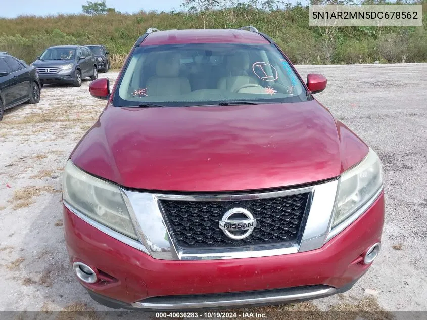 2013 Nissan Pathfinder Sl VIN: 5N1AR2MN5DC678562 Lot: 40636283