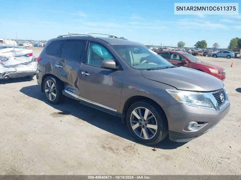 2013 Nissan Pathfinder Platinum VIN: 5N1AR2MN1DC611375 Lot: 40640673