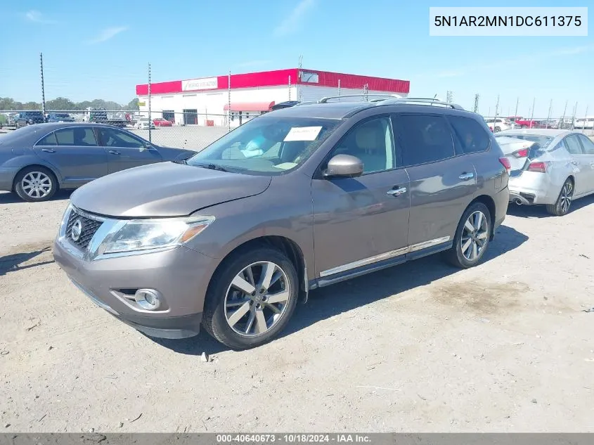 2013 Nissan Pathfinder Platinum VIN: 5N1AR2MN1DC611375 Lot: 40640673