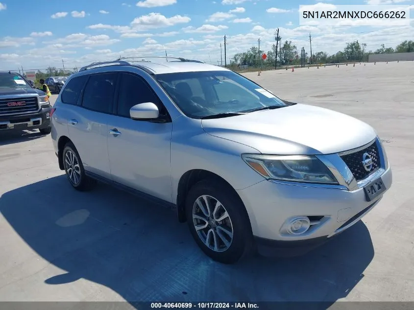 2013 Nissan Pathfinder Sv VIN: 5N1AR2MNXDC666262 Lot: 40640699