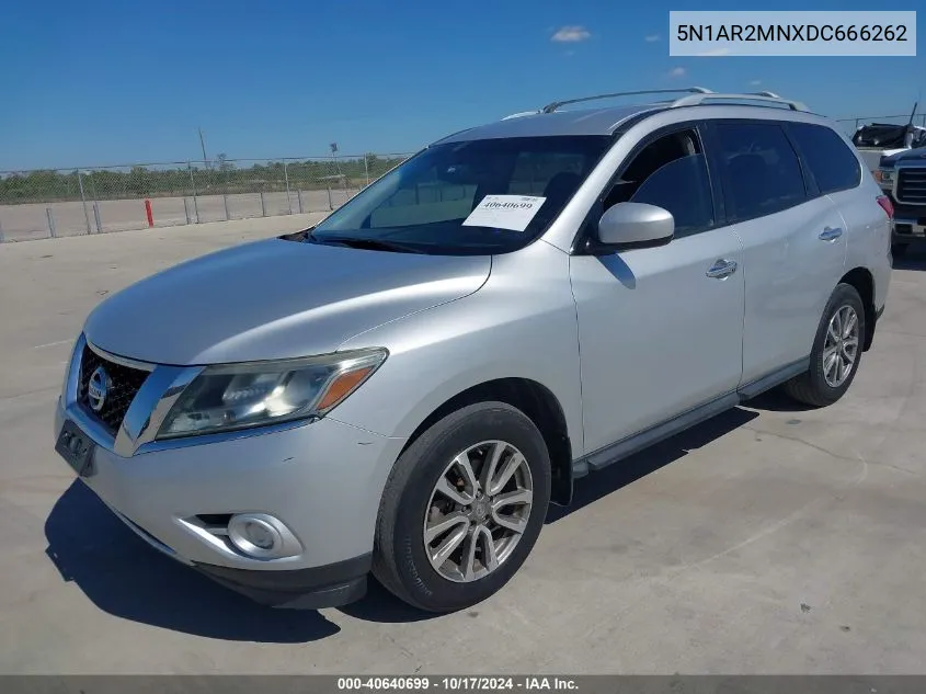 2013 Nissan Pathfinder Sv VIN: 5N1AR2MNXDC666262 Lot: 40640699