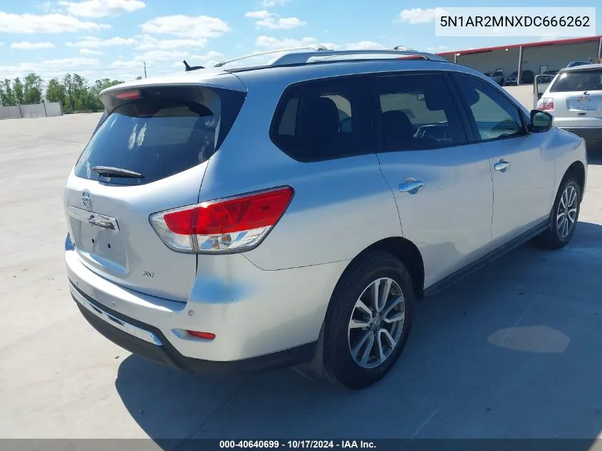 2013 Nissan Pathfinder Sv VIN: 5N1AR2MNXDC666262 Lot: 40640699