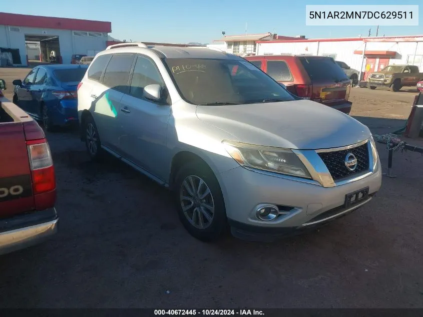 2013 Nissan Pathfinder Sv VIN: 5N1AR2MN7DC629511 Lot: 40672445