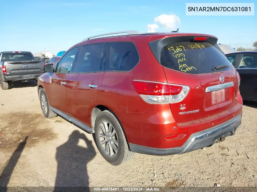 2013 Nissan Pathfinder Sv VIN: 5N1AR2MN7DC631081 Lot: 40675491