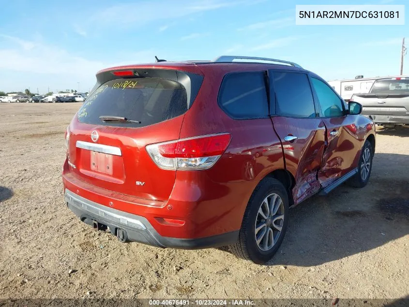 2013 Nissan Pathfinder Sv VIN: 5N1AR2MN7DC631081 Lot: 40675491