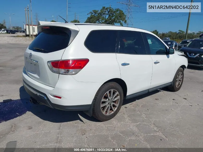 2013 Nissan Pathfinder S VIN: 5N1AR2MN4DC642202 Lot: 40676081