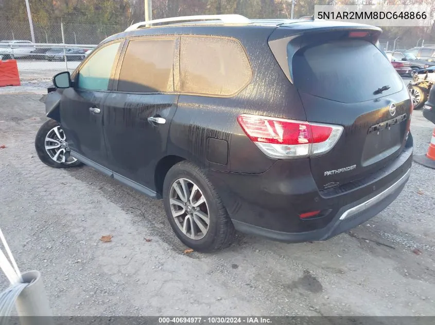 2013 Nissan Pathfinder Sv VIN: 5N1AR2MM8DC648866 Lot: 40694977