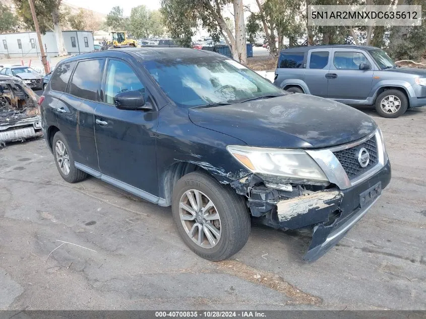 2013 Nissan Pathfinder S VIN: 5N1AR2MNXDC635612 Lot: 40700835