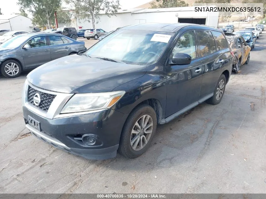 2013 Nissan Pathfinder S VIN: 5N1AR2MNXDC635612 Lot: 40700835