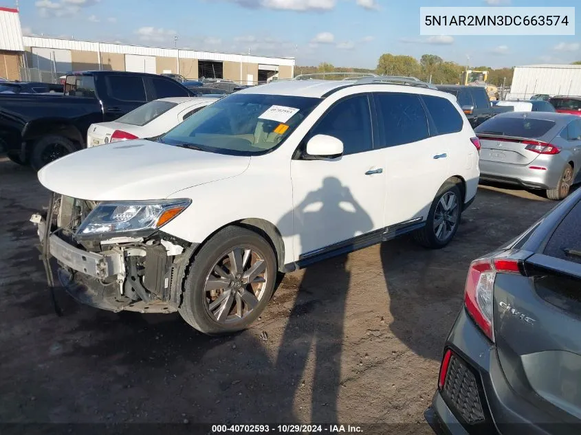 2013 Nissan Pathfinder Platinum VIN: 5N1AR2MN3DC663574 Lot: 40702593