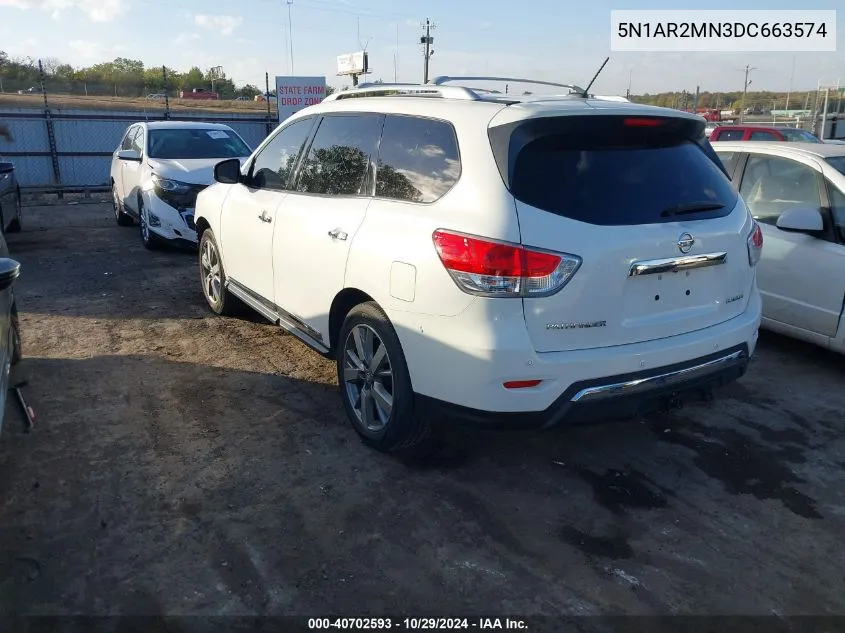 2013 Nissan Pathfinder Platinum VIN: 5N1AR2MN3DC663574 Lot: 40702593