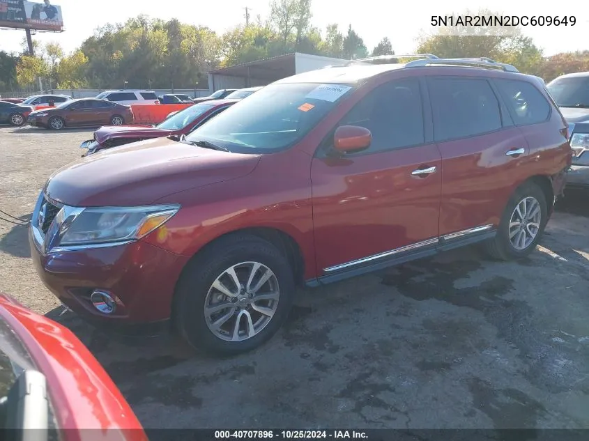 2013 Nissan Pathfinder Sl VIN: 5N1AR2MN2DC609649 Lot: 40707896