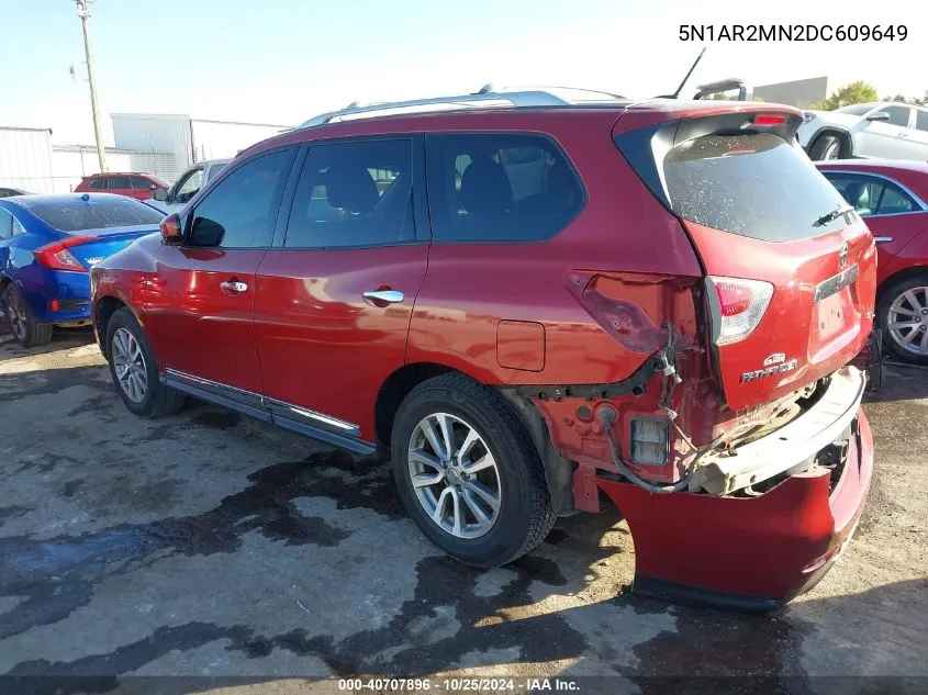 2013 Nissan Pathfinder Sl VIN: 5N1AR2MN2DC609649 Lot: 40707896