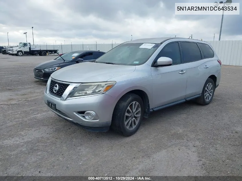 2013 Nissan Pathfinder S VIN: 5N1AR2MN1DC643534 Lot: 40713512