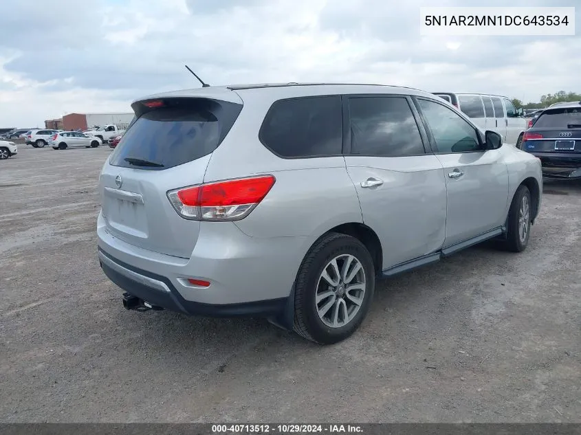 2013 Nissan Pathfinder S VIN: 5N1AR2MN1DC643534 Lot: 40713512