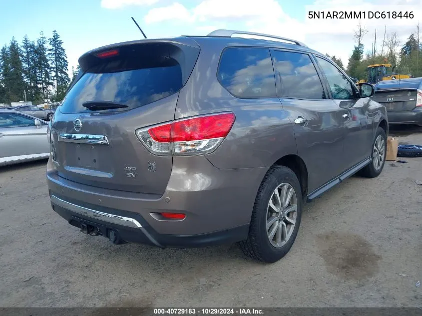 2013 Nissan Pathfinder Sv VIN: 5N1AR2MM1DC618446 Lot: 40729183