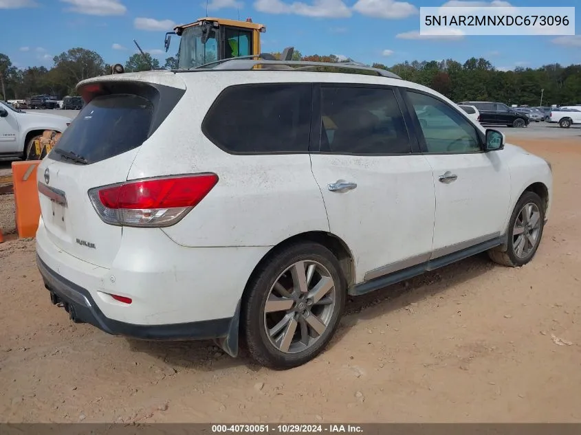 2013 Nissan Pathfinder Platinum VIN: 5N1AR2MNXDC673096 Lot: 40730051