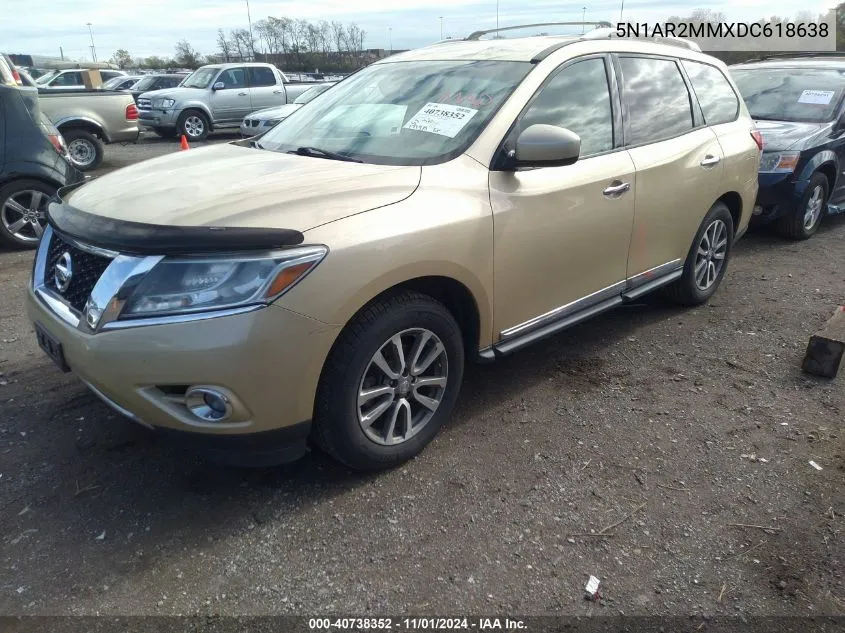 2013 Nissan Pathfinder Sl VIN: 5N1AR2MMXDC618638 Lot: 40738352