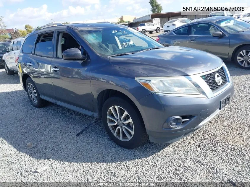 2013 Nissan Pathfinder Sv VIN: 5N1AR2MN5DC677038 Lot: 40740211