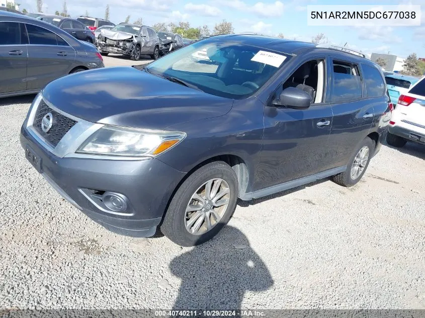 2013 Nissan Pathfinder Sv VIN: 5N1AR2MN5DC677038 Lot: 40740211