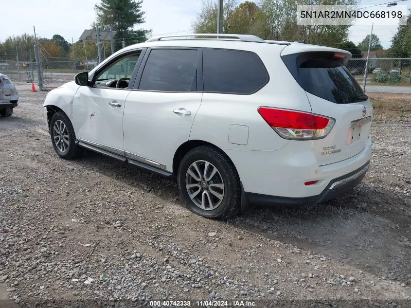 2013 Nissan Pathfinder Sl VIN: 5N1AR2MN4DC668198 Lot: 40742338