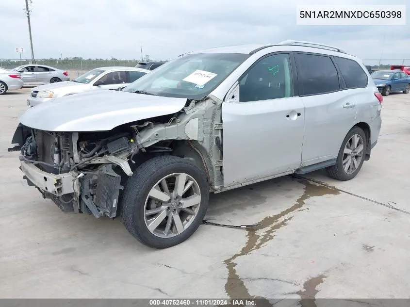 2013 Nissan Pathfinder Platinum VIN: 5N1AR2MNXDC650398 Lot: 40752460