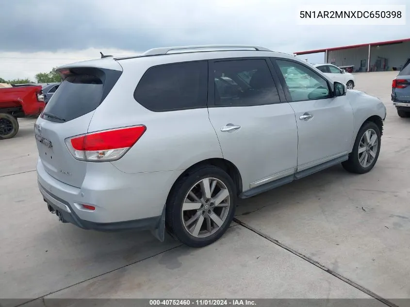 2013 Nissan Pathfinder Platinum VIN: 5N1AR2MNXDC650398 Lot: 40752460