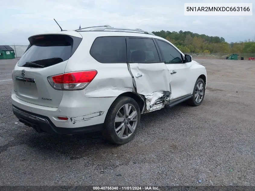 2013 Nissan Pathfinder Platinum VIN: 5N1AR2MNXDC663166 Lot: 40755340