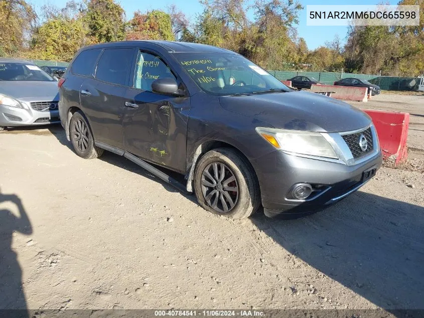 2013 Nissan Pathfinder S VIN: 5N1AR2MM6DC665598 Lot: 40784541