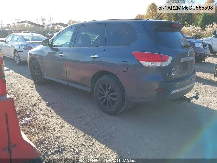 2013 Nissan Pathfinder S VIN: 5N1AR2MM6DC665598 Lot: 40784541