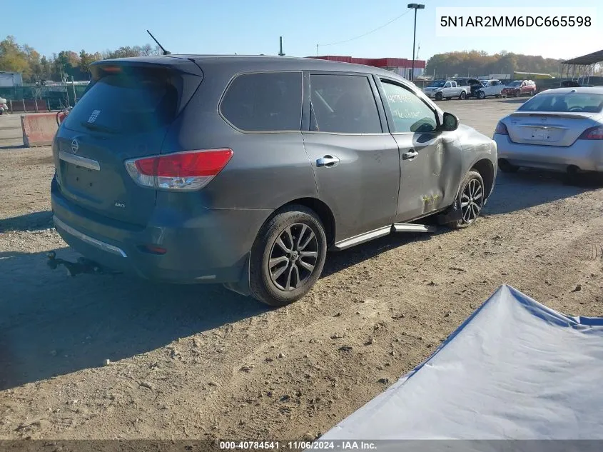 2013 Nissan Pathfinder S VIN: 5N1AR2MM6DC665598 Lot: 40784541