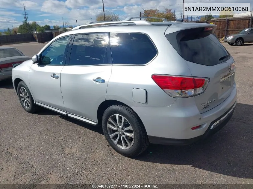 2013 Nissan Pathfinder Sv VIN: 5N1AR2MMXDC610068 Lot: 40787277