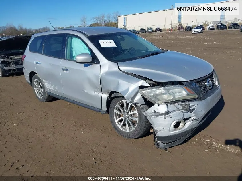 2013 Nissan Pathfinder S VIN: 5N1AR2MN8DC668494 Lot: 40796411